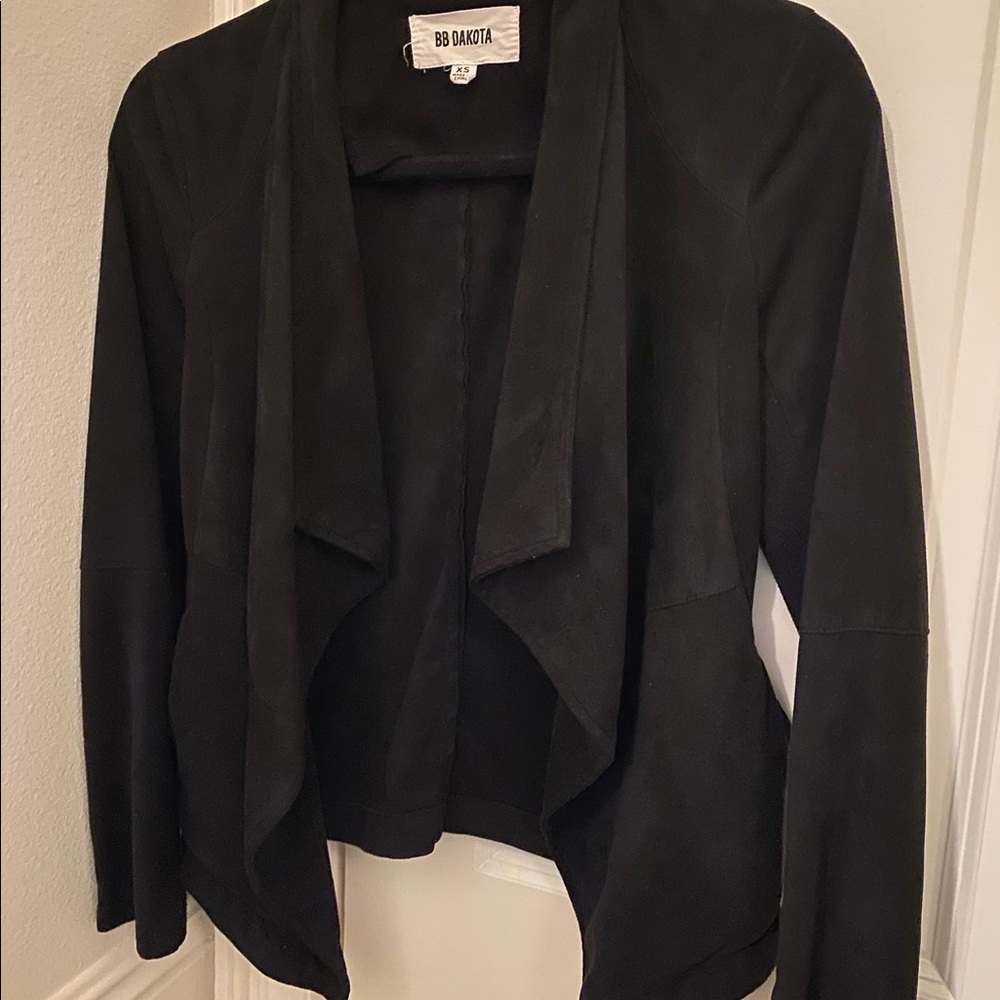 BB Dakota Steve Madden faux suede black jacket size XS